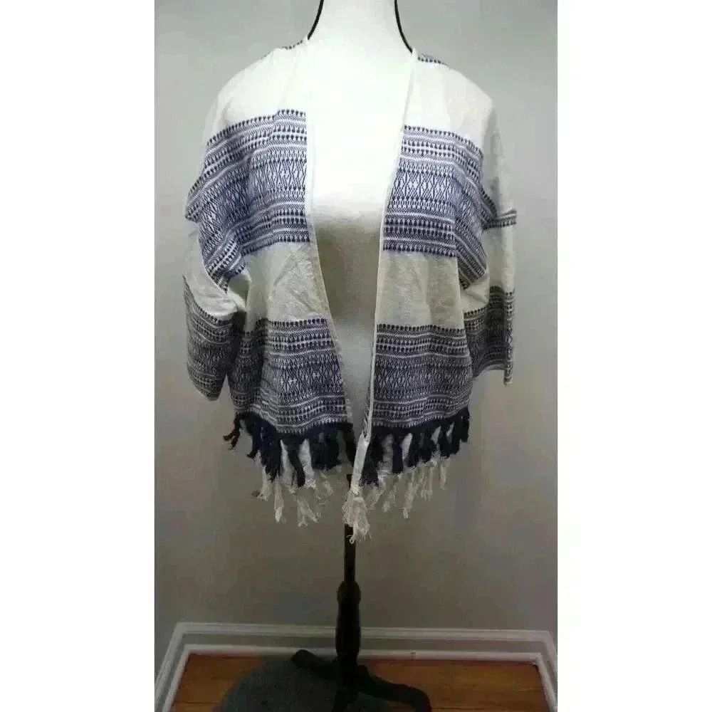 California Moonrise Boho Tassel Fringe Cardigan, Size XS